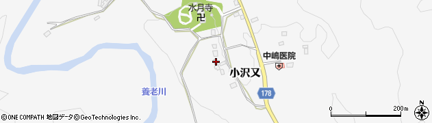 千葉県夷隅郡大多喜町小沢又561周辺の地図