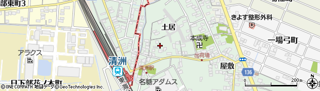 愛知県清須市一場土居154周辺の地図