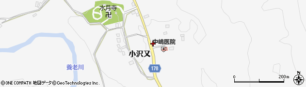 千葉県夷隅郡大多喜町小沢又449周辺の地図