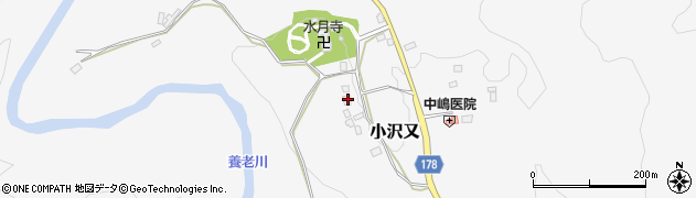 千葉県夷隅郡大多喜町小沢又567周辺の地図