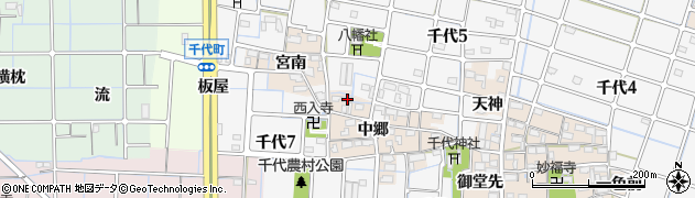 愛知県稲沢市千代町中郷24周辺の地図