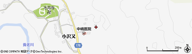 千葉県夷隅郡大多喜町小沢又441周辺の地図