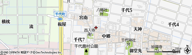 愛知県稲沢市千代町中郷3周辺の地図