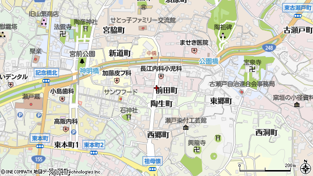 〒489-0828 愛知県瀬戸市前田町の地図