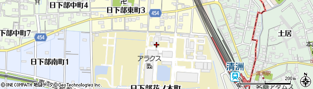 愛知県稲沢市日下部花ノ木町周辺の地図