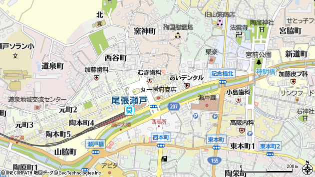 〒489-0045 愛知県瀬戸市陶本町の地図