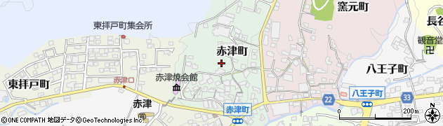 愛知県瀬戸市赤津町周辺の地図