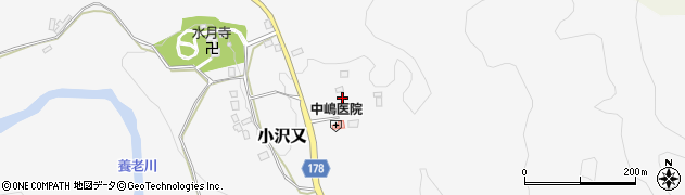 千葉県夷隅郡大多喜町小沢又448周辺の地図