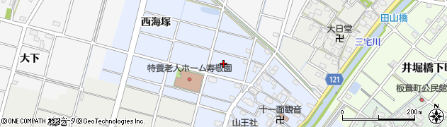 愛知県稲沢市平和町観音堂（東海塚）周辺の地図