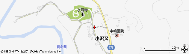 千葉県夷隅郡大多喜町小沢又1334周辺の地図