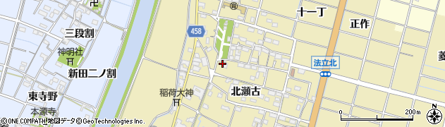 愛知県稲沢市平和町法立宮西周辺の地図