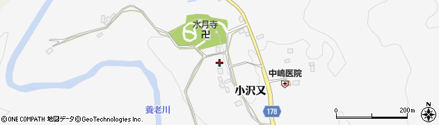 千葉県夷隅郡大多喜町小沢又568周辺の地図