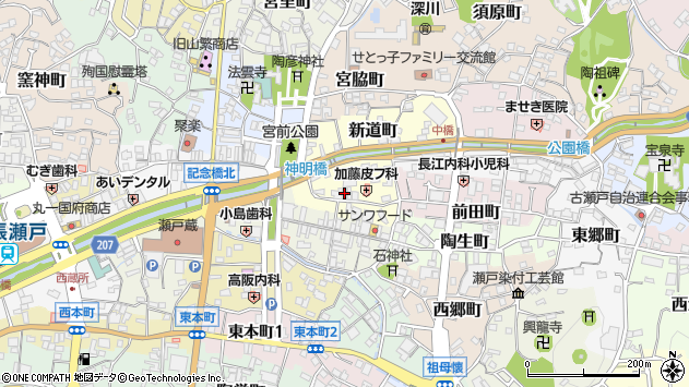〒489-0821 愛知県瀬戸市薬師町の地図