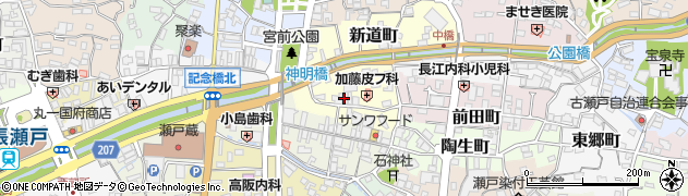 愛知県瀬戸市薬師町周辺の地図