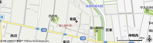 愛知県愛西市藤ケ瀬町（東藤）周辺の地図