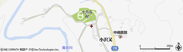 千葉県夷隅郡大多喜町小沢又569周辺の地図