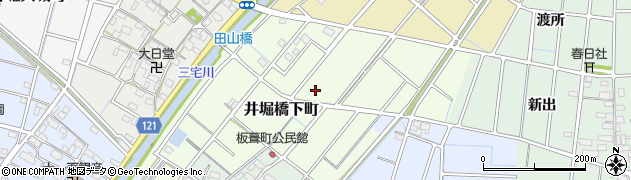 愛知県稲沢市井堀橋下町周辺の地図