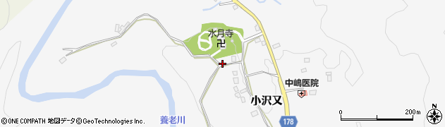 千葉県夷隅郡大多喜町小沢又574周辺の地図