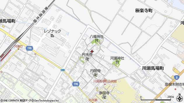 〒522-0223 滋賀県彦根市川瀬馬場町の地図