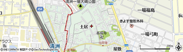 愛知県清須市一場土居132周辺の地図