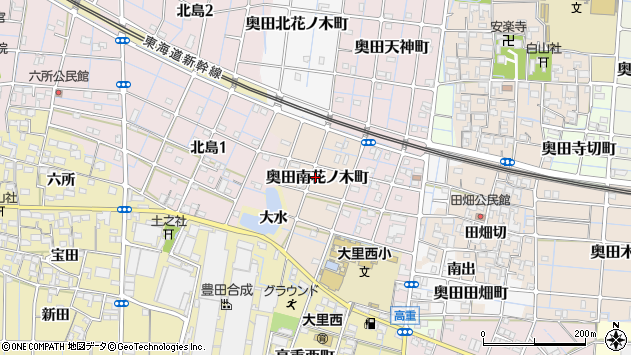 〒492-8245 愛知県稲沢市奥田南花ノ木町の地図