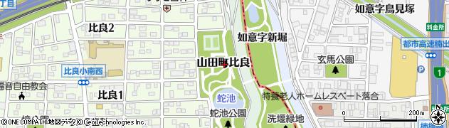 愛知県名古屋市西区山田町大字比良周辺の地図