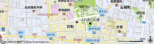 富士宮宮町郵便局周辺の地図