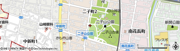 愛知県春日井市二子町周辺の地図
