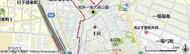 愛知県清須市一場土居113周辺の地図