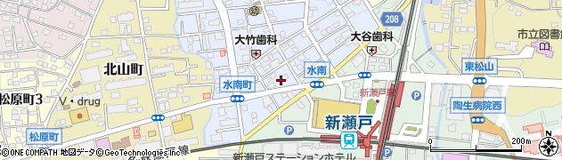 愛知県瀬戸市水南町周辺の地図