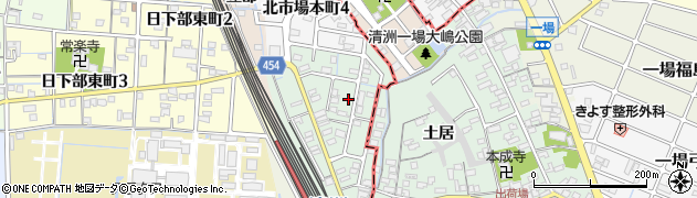 愛知県稲沢市北市場町玄野周辺の地図