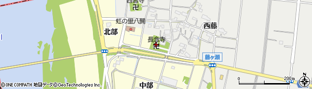 愛知県愛西市給父町（北部）周辺の地図