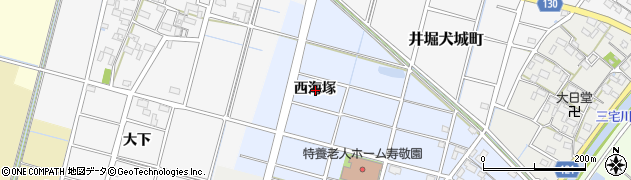 愛知県稲沢市平和町観音堂西海塚周辺の地図