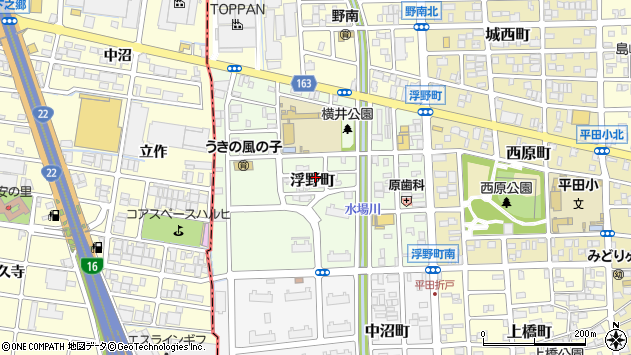 〒452-0846 愛知県名古屋市西区浮野町の地図