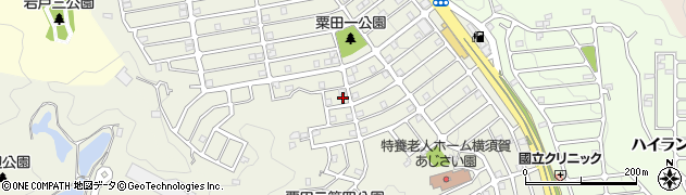 神奈川県横須賀市粟田周辺の地図