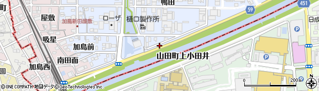 愛知県北名古屋市九之坪（西町田）周辺の地図