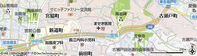 愛知県瀬戸市刎田町周辺の地図