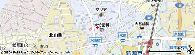 愛知県瀬戸市水南町136周辺の地図