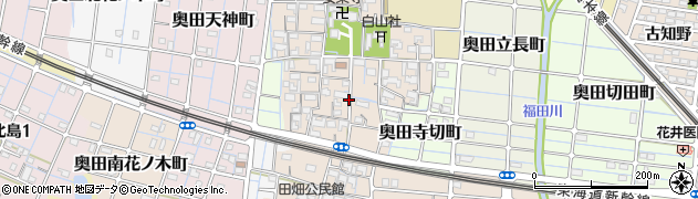 愛知県稲沢市奥田町周辺の地図