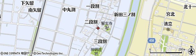 愛知県稲沢市祖父江町三丸渕二段割27周辺の地図