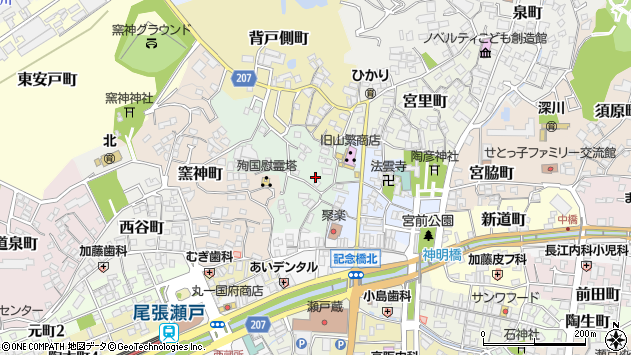 〒489-0042 愛知県瀬戸市仲切町の地図