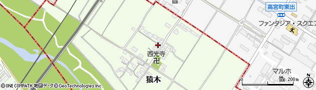 滋賀県犬上郡多賀町猿木周辺の地図