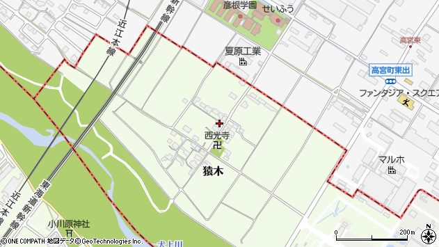 〒522-0343 滋賀県犬上郡多賀町猿木の地図