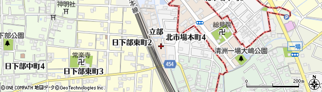 愛知県稲沢市日下部町（河原）周辺の地図