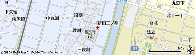 愛知県稲沢市祖父江町三丸渕二段割69周辺の地図
