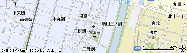 愛知県稲沢市祖父江町三丸渕二段割77周辺の地図