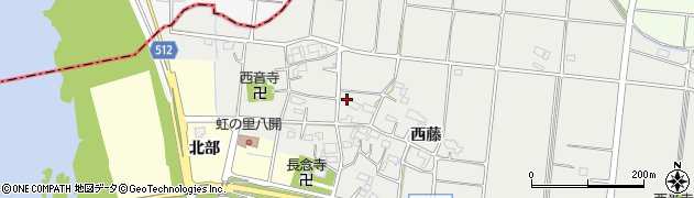 愛知県愛西市藤ケ瀬町（西藤）周辺の地図