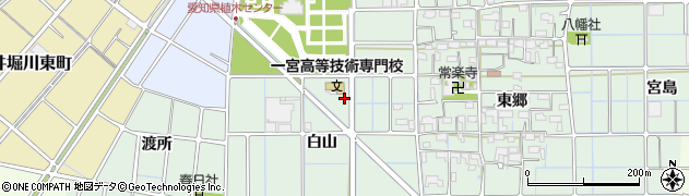 愛知県稲沢市堀之内町（白山）周辺の地図