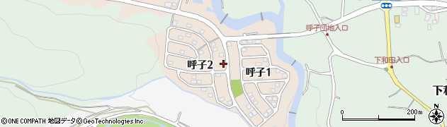 静岡県裾野市呼子周辺の地図