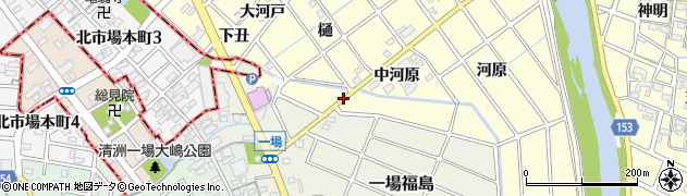 愛知県清須市春日（下河原）周辺の地図